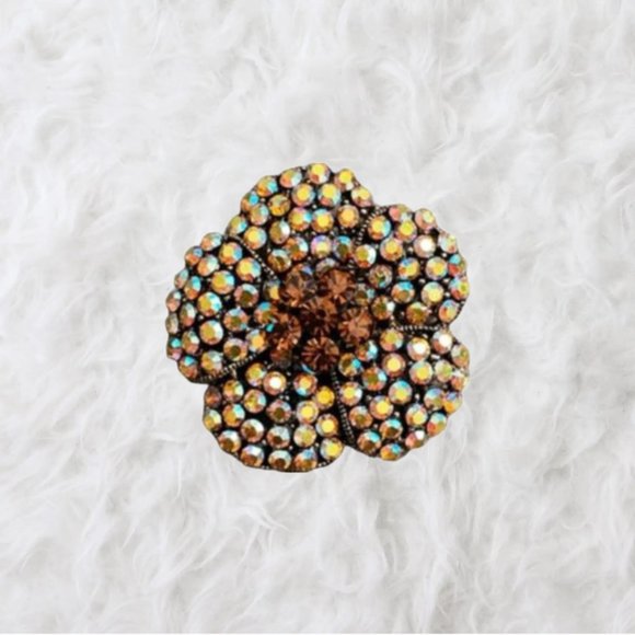 Iridescent Flower Brooch - Picture 1 of 5